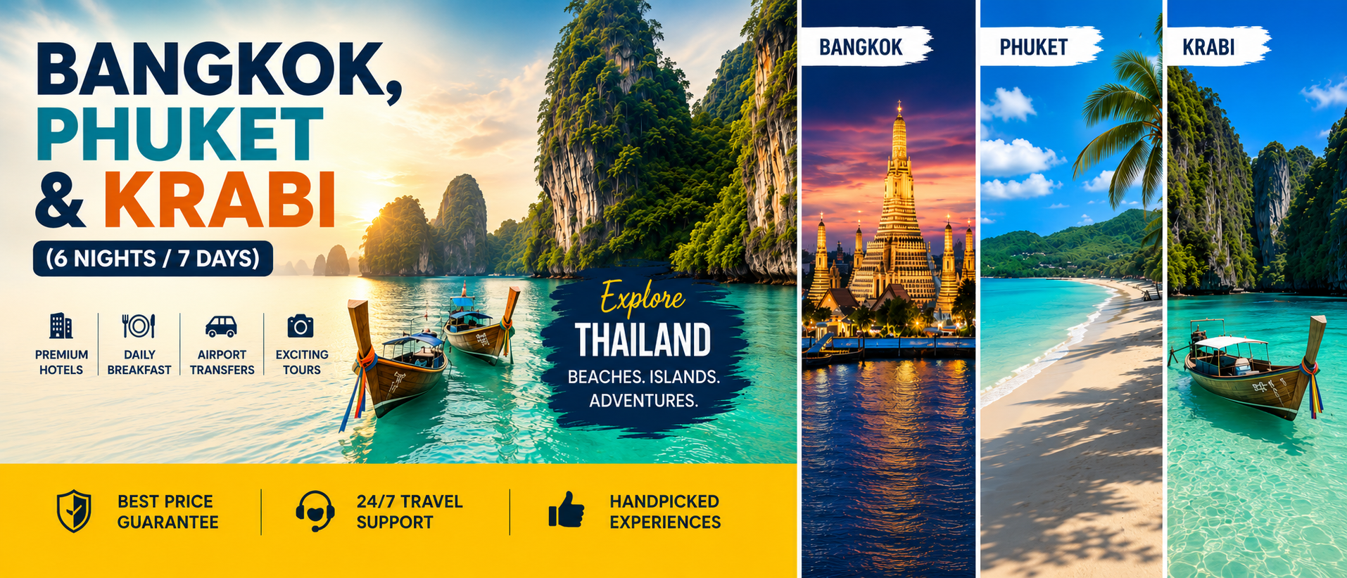 BANGKOK, PHUKET & KRABI (6 NIGHTS / 7 DAYS)