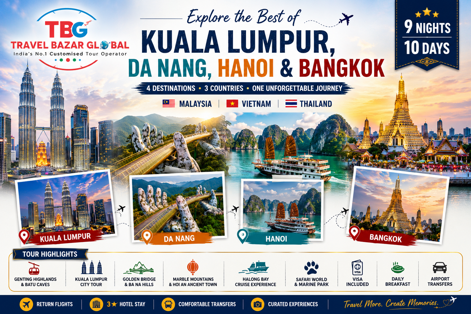 🌴 Southeast Asia Bliss Journey - Explore Kuala Lumpur, Krabi, Phuket & Bangkok